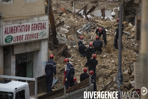 Effondrement à la rue d Aubagne (Marseille)