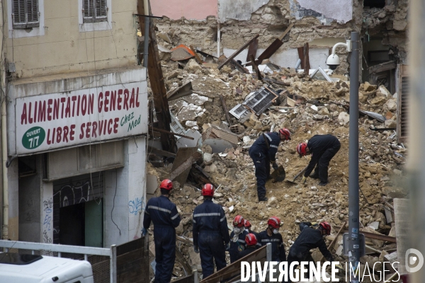 Effondrement à la rue d Aubagne (Marseille)