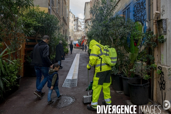 Marseille: rue d Aubagne, 5 ème jour de fouille