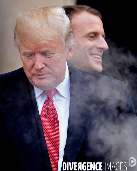 Emmanuel Macron reçoit Donald Trump