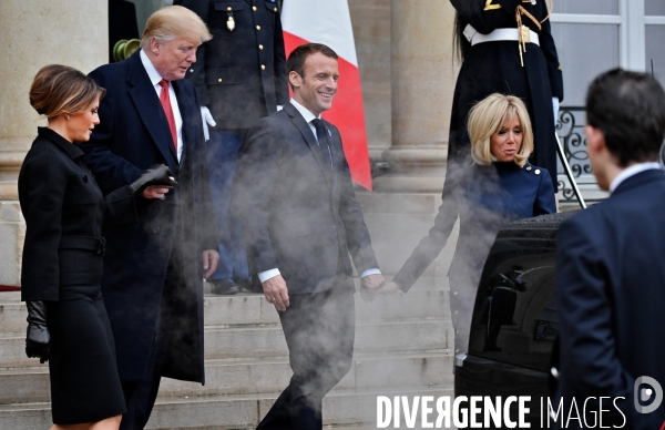Emmanuel Macron reçoit Donald Trump