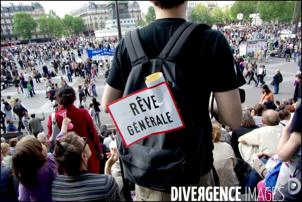 Défilé syndical du 1er Mai à Paris.