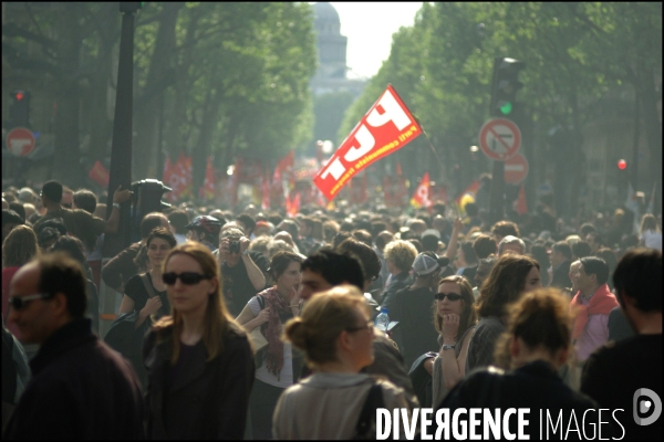 Défilé syndical du 1er Mai à Paris.