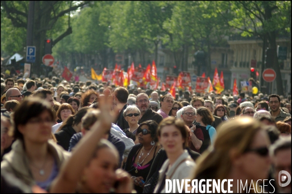 Défilé syndical du 1er Mai à Paris.