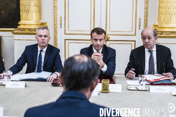 Conseil des ministres après le remaniement.