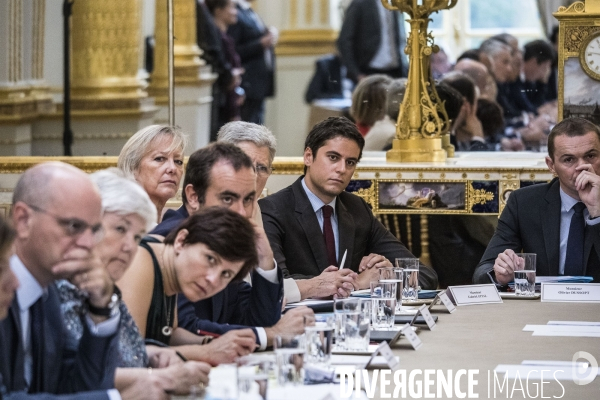 Conseil des ministres après le remaniement.