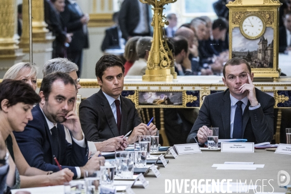 Conseil des ministres après le remaniement.