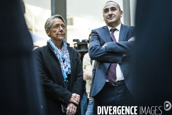 Déplacement de Laurent Nunez et d  Elisabeth Borne gare du nord