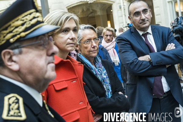 Déplacement de Laurent Nunez et d  Elisabeth Borne gare du nord