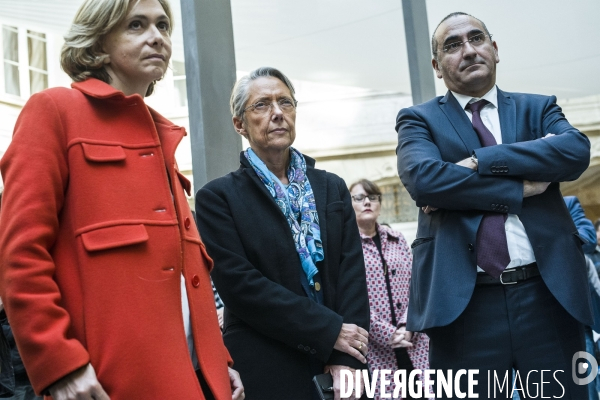 Déplacement de Laurent Nunez et d  Elisabeth Borne gare du nord