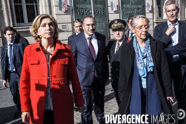 Déplacement de Laurent Nunez et d  Elisabeth Borne gare du nord