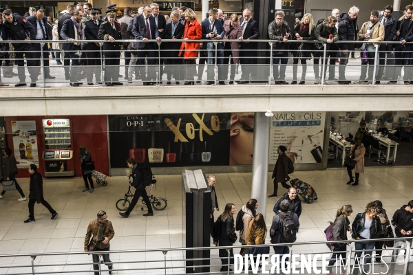 Déplacement de Laurent Nunez et d  Elisabeth Borne gare du nord