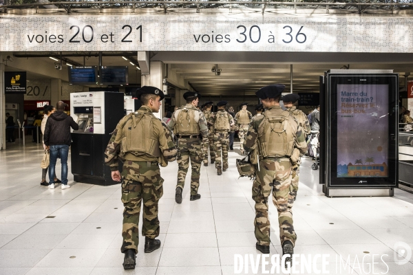 Déplacement de Laurent Nunez et d  Elisabeth Borne gare du nord