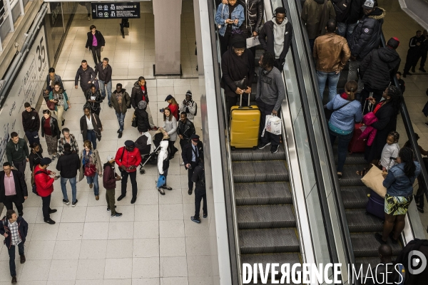 Déplacement de Laurent Nunez et d  Elisabeth Borne gare du nord