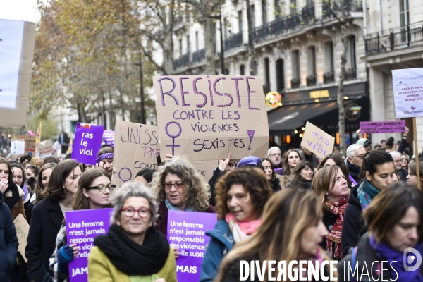 Manifestation contre les violences sexistes et sexuelles faites aux femmes, Paris