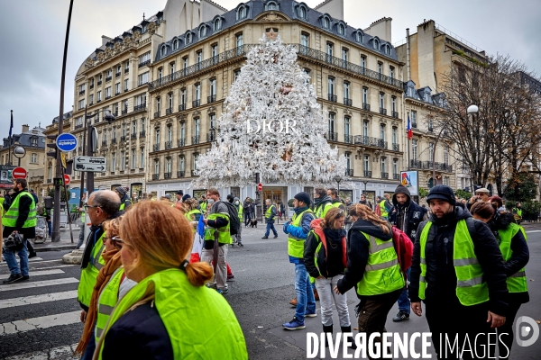 Manifestation Gilets Jaunes sur les Champs Elysees 24 novembre 2018