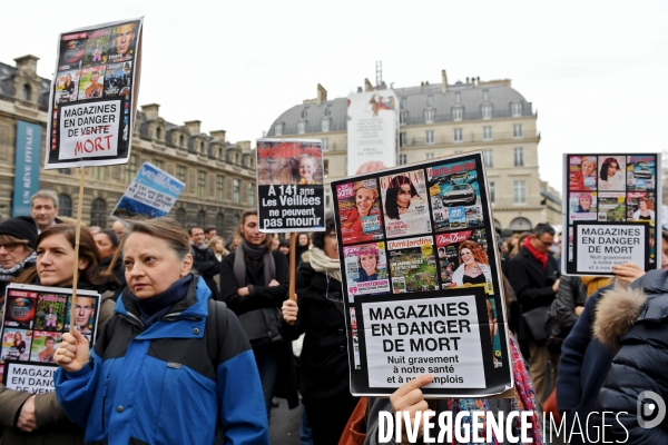 Manifestation des salariés de mondadori France