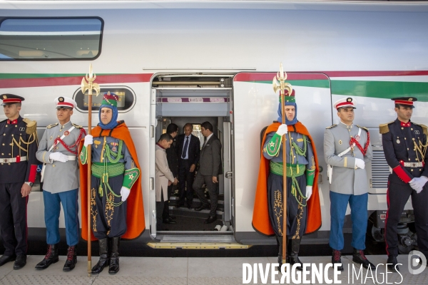 Emmanuel Macron et Mohamed VI,inaugurent la ligne TGV Tanger- Rabat