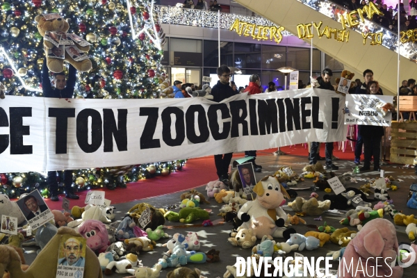 Action cause animale du collectif Boucherie abolition, BALANCE TON ZOOCRIMINEL. Animals rights.