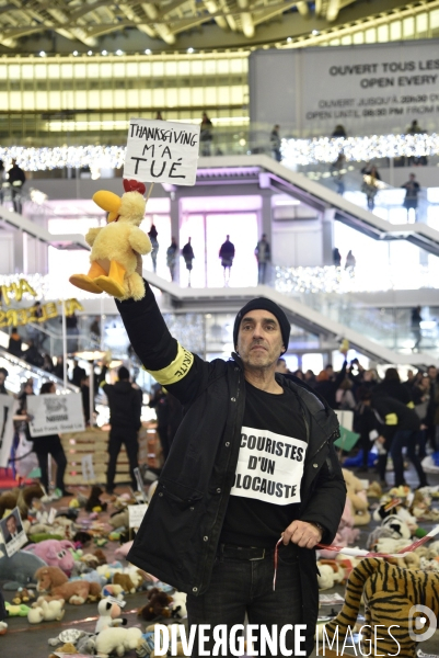 Action cause animale du collectif Boucherie abolition, BALANCE TON ZOOCRIMINEL. Animals rights.
