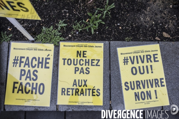 Manifestation de la cgt sur la précarité et les gilets jaunes