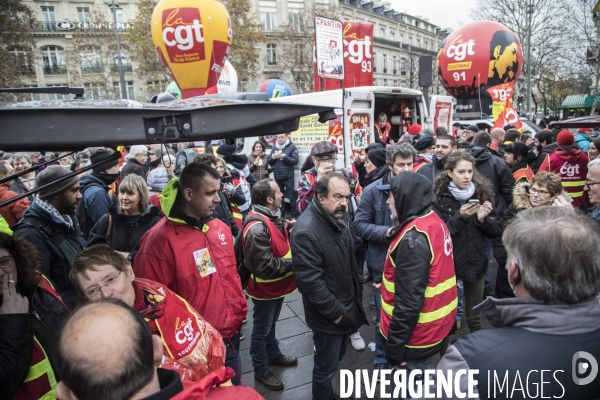 Manifestation de la cgt sur la précarité et les gilets jaunes