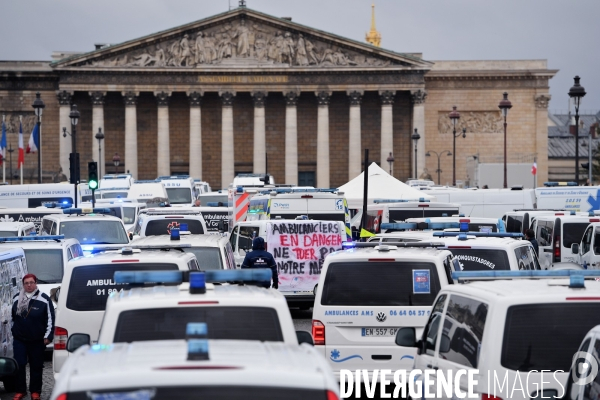 Manifestation des ambulanciers