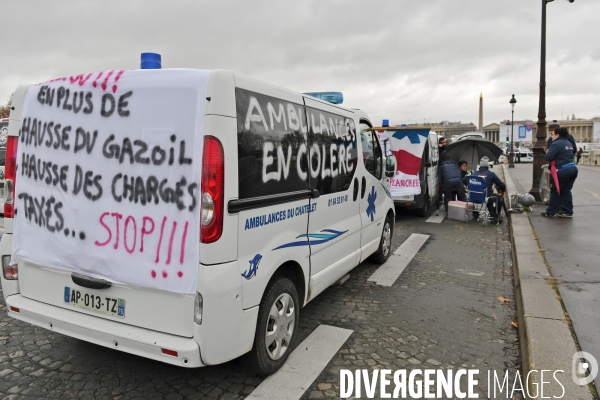 Manifestation des ambulanciers