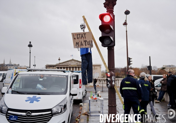 Manifestation des ambulanciers