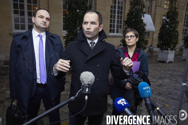 Edouard Philippe, premier ministre reçoit les representants politiques apres la manifestation Gilets Jaunes