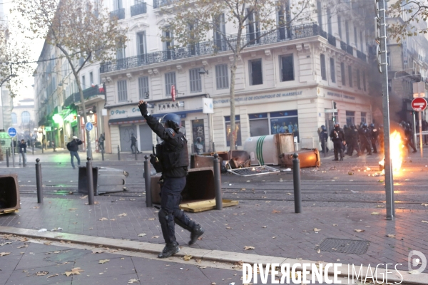Manifestations et affrontements Marseille