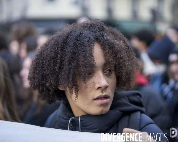 11/12/2018 Paris, bd Saint-Michel, manifestation de lycéens