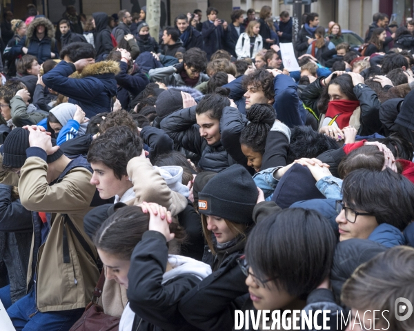 11/12/2018 Paris, bd Saint-Michel, manifestation de lycéens