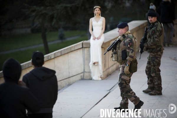 Militaires de l Opération Sentinelle à Paris.