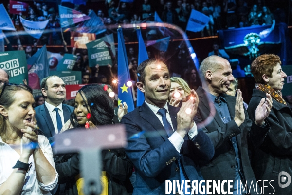 Meeting de Benoit Hamon, élections européennes.