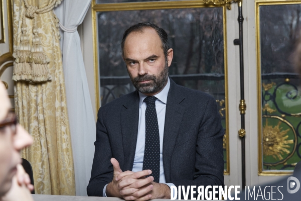 Le premier ministre Edouard Philippe en interview à Matignon