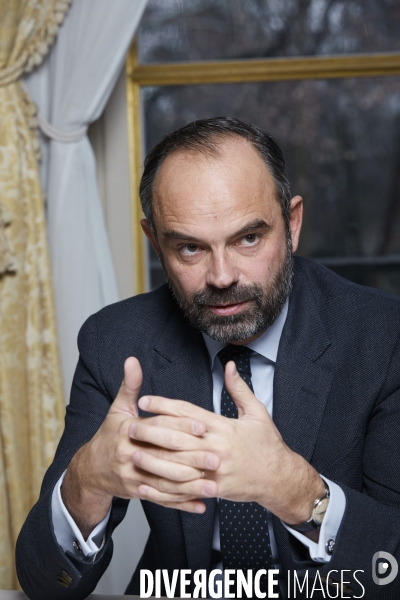 Le premier ministre Edouard Philippe en interview à Matignon