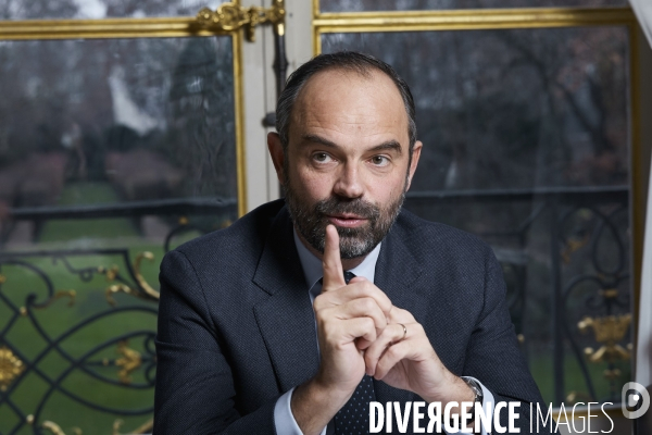 Le premier ministre Edouard Philippe en interview à Matignon