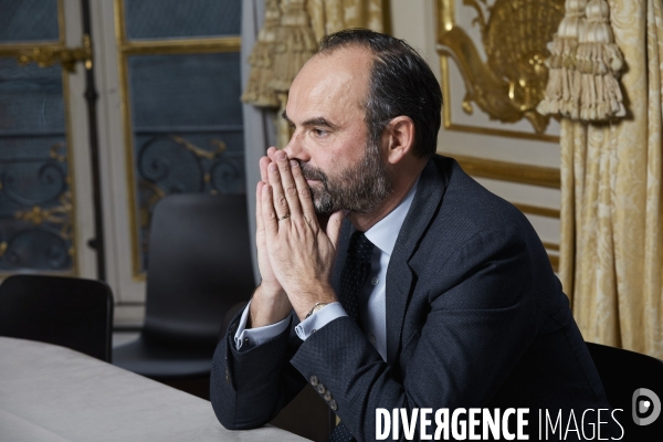 Le premier ministre Edouard Philippe en interview à Matignon