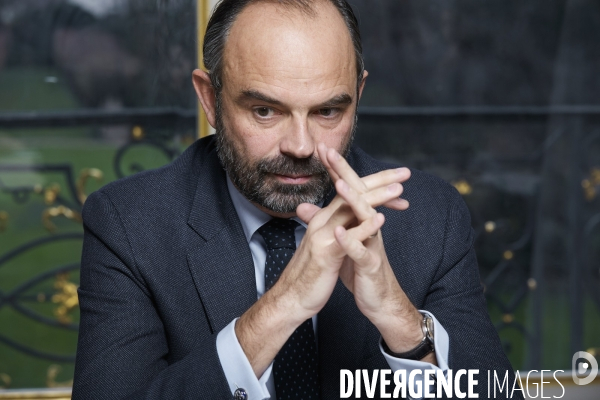 Le premier ministre Edouard Philippe en interview à Matignon