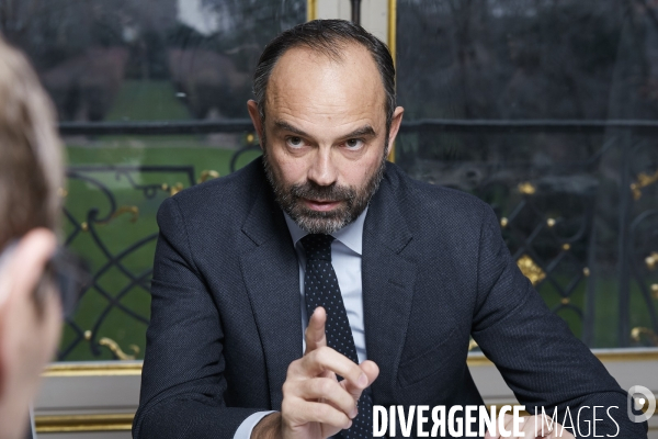 Le premier ministre Edouard Philippe en interview à Matignon