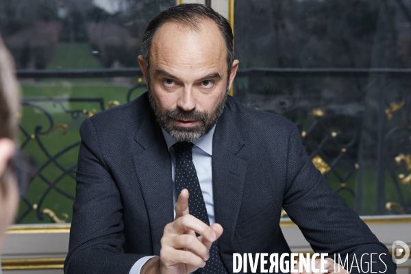 Le premier ministre Edouard Philippe en interview à Matignon