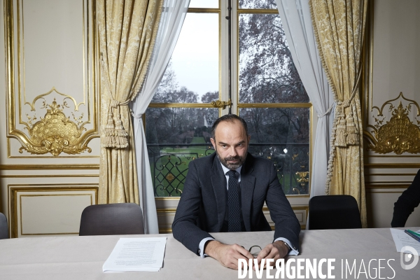 Le premier ministre Edouard Philippe en interview à Matignon