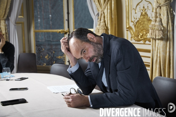 Le premier ministre Edouard Philippe en interview à Matignon