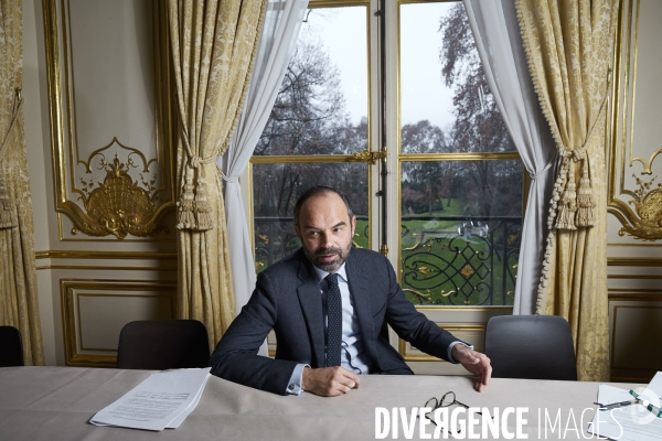 Le premier ministre Edouard Philippe en interview à Matignon