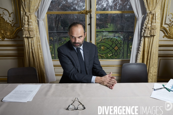 Le premier ministre Edouard Philippe en interview à Matignon