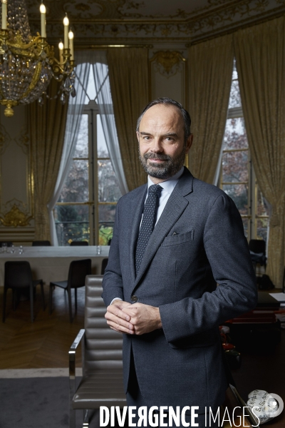 Le premier ministre Edouard Philippe en interview à Matignon