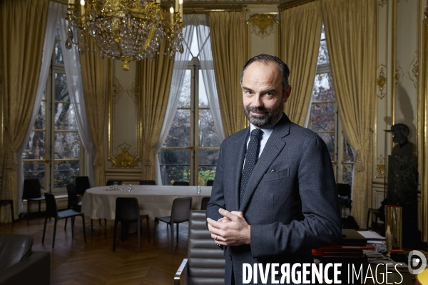 Le premier ministre Edouard Philippe en interview à Matignon