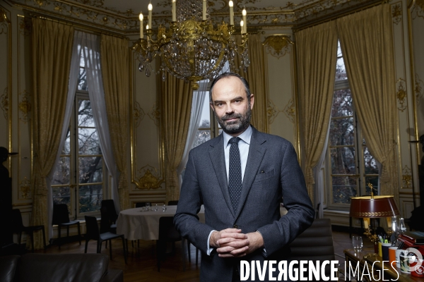 Le premier ministre Edouard Philippe en interview à Matignon