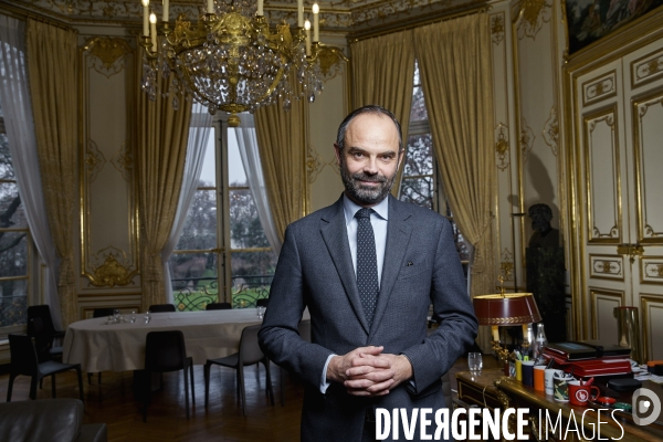 Le premier ministre Edouard Philippe en interview à Matignon